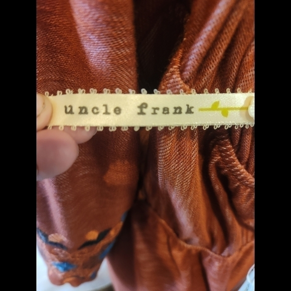NWOT Uncle Frank Rust Dress with Embroidered Details, gorgeous! - Picture 6 of 7